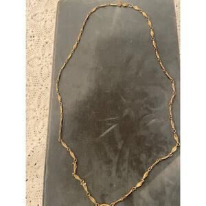 Vtg Money Gold Tone Long Link Necklace